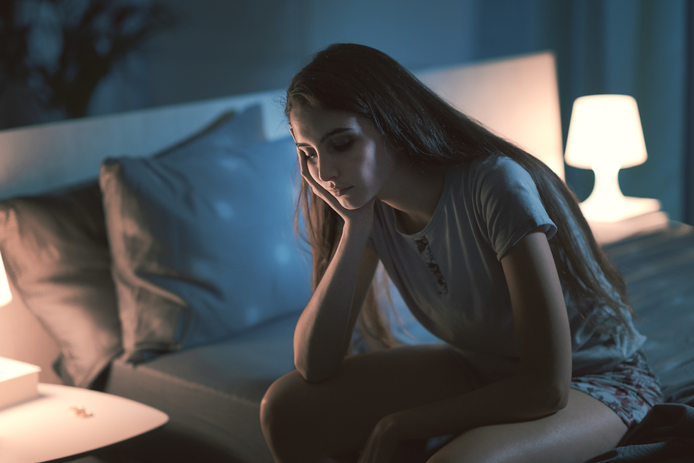 A person having trouble sleeping