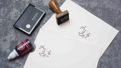 Custom Ink Stamp, Large Rubber Business Stamp, Fabric Stamp | Waxseal Lab