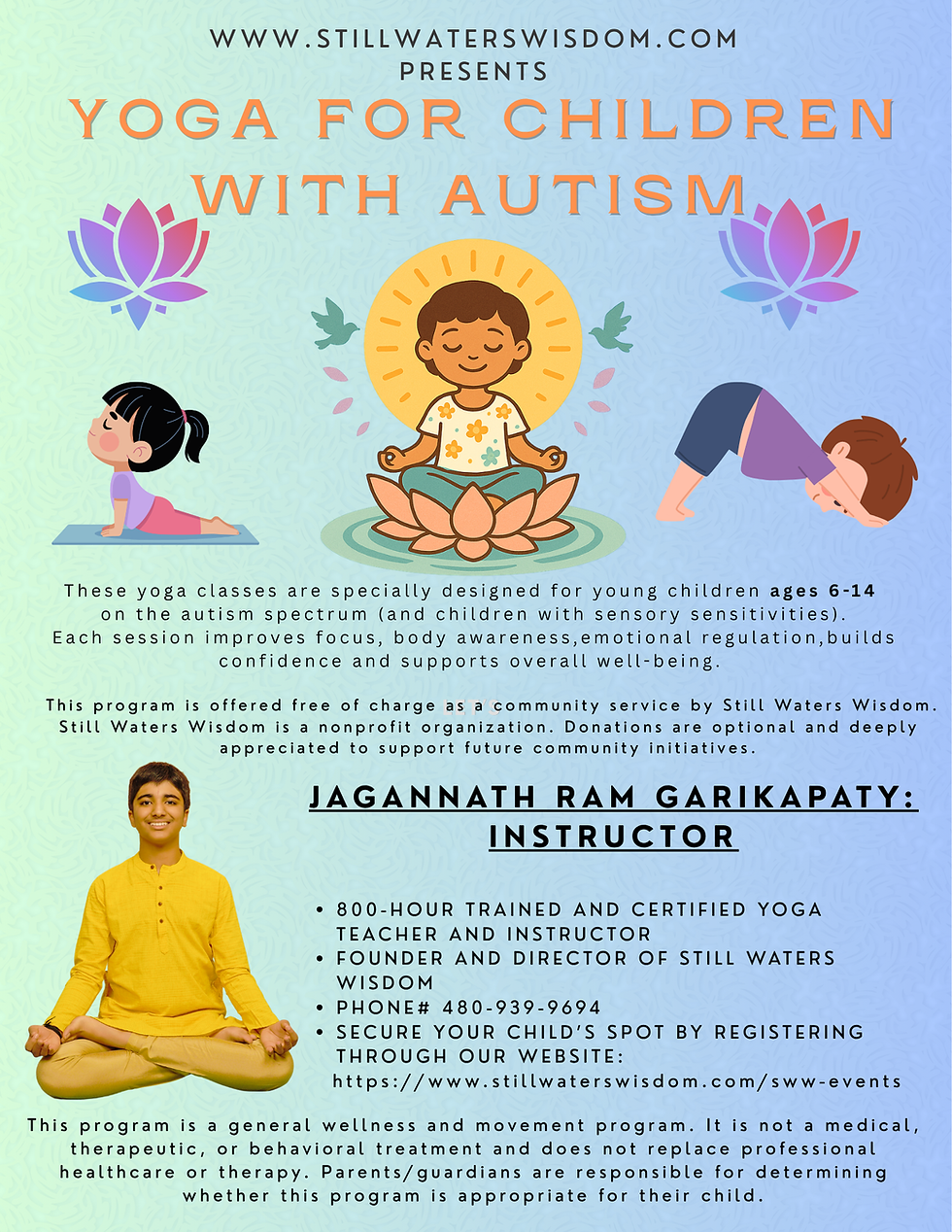 1:1 Yoga for Children with Autism