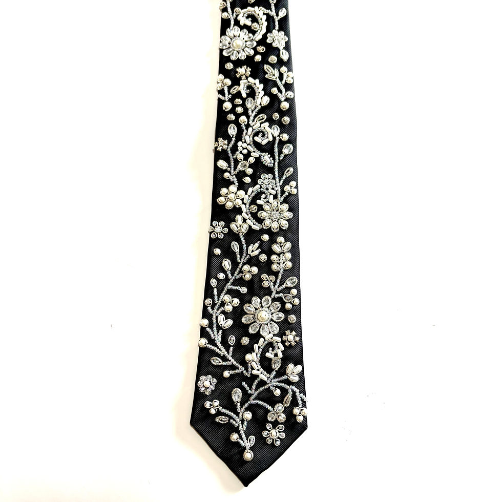 Thumbnail: Midnight Bloom Luxe II- Black/ White "As seen on Pinky Cole and Ty-Ron Mayes"