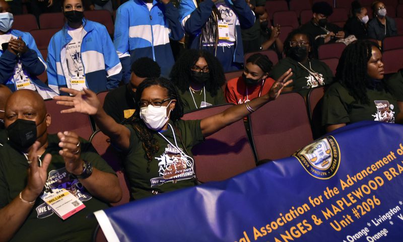 Jim Lowney For NJ Advance Media | Attendees cheer during the ACT-SO kickoff event celebrating the talents of the participants and the history of ACT-SO at the Tropicana in Atlantic City, NJ on Thursday, July 14,2022.