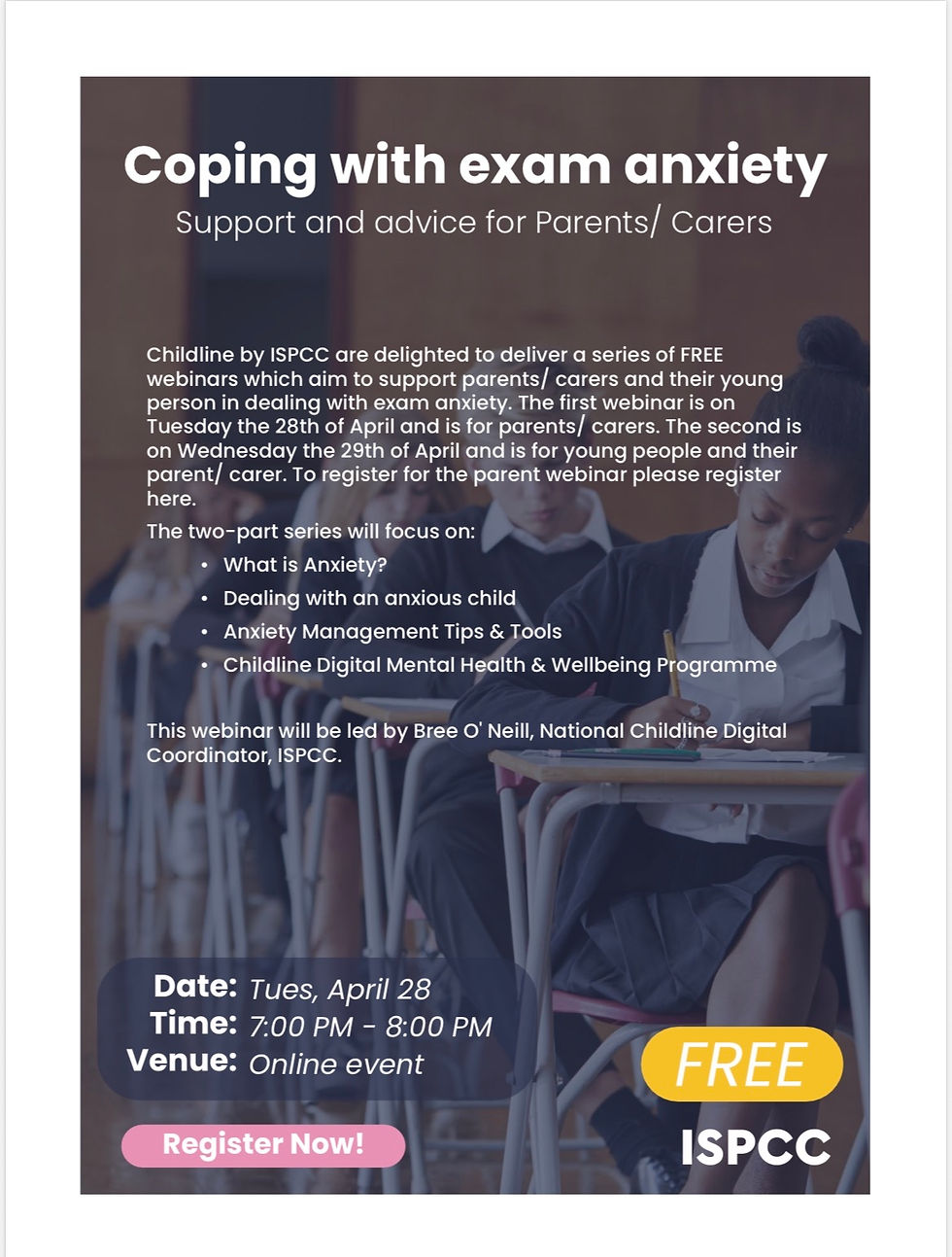 Free Webinar for Exam Students and Parents
