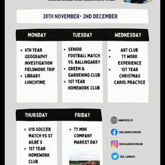 The week ahead!