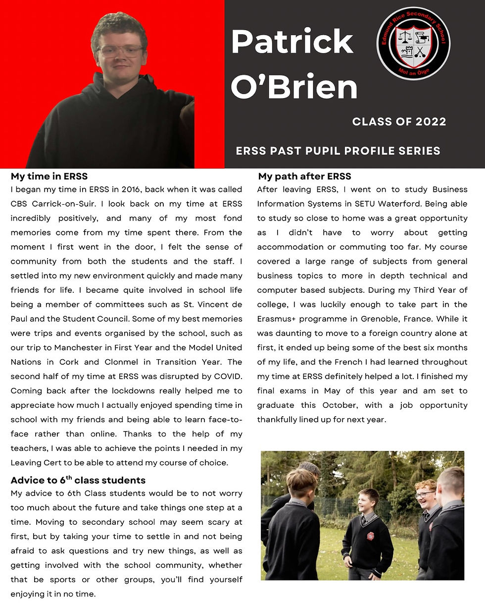 Past Pupil Profile #10