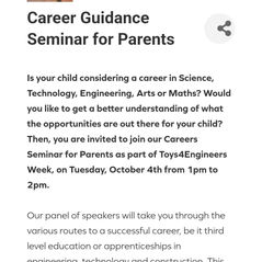 Careers seminar Tuesday Oct 4th