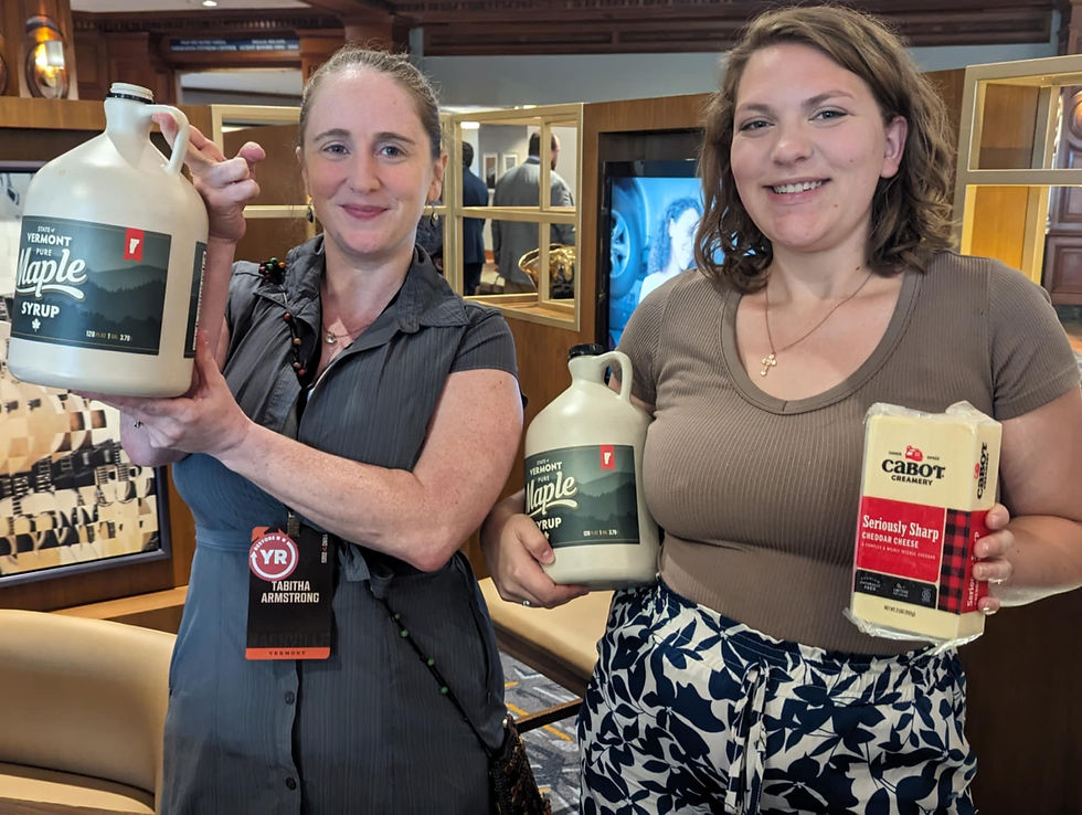 Our delegation brought Vermont Maple Syrup and Cabot cheddar cheese to share with delegates from across the country. For many, this was their first time trying REAL maple syrup.