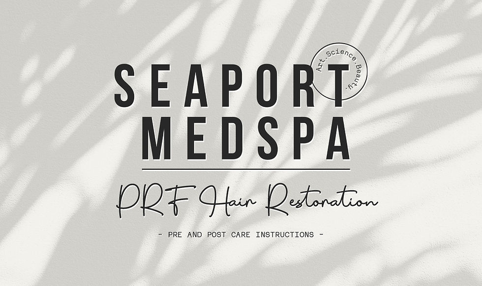 PRF Hair Restoration: Pre And Post Treatment Instructions