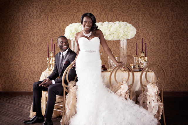 MunaLuchi Bridal: Marsala and Gold