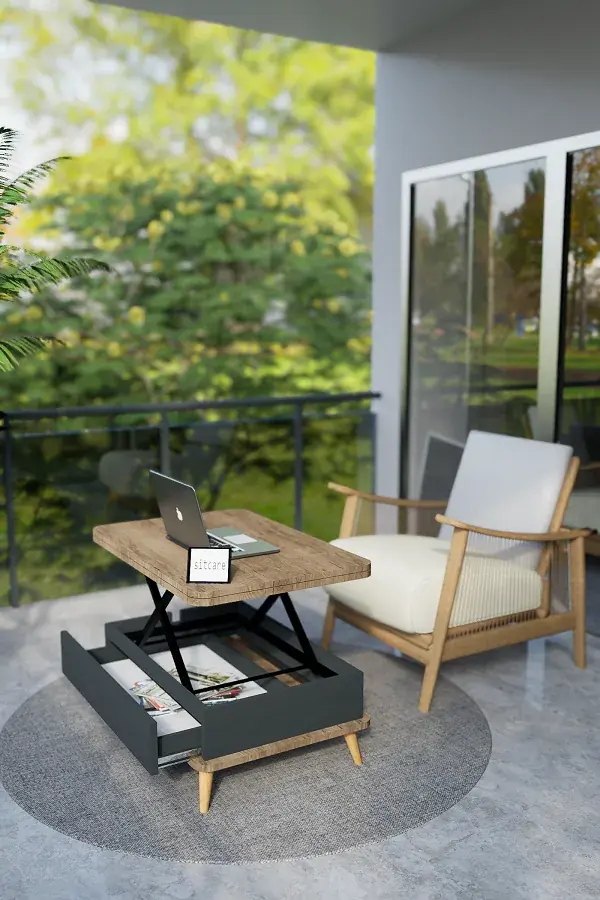 Berlin Anthracite - Table Basse Intelligente