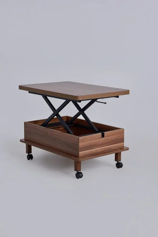 Miniature : Kolex Helsinki Noyer - Table Basse Intelligente