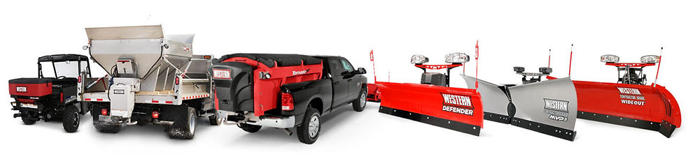WESTERN® snowplows and spreaders lineup of equipment