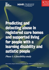 Predicting and detecting abuse in care homes and supported living
