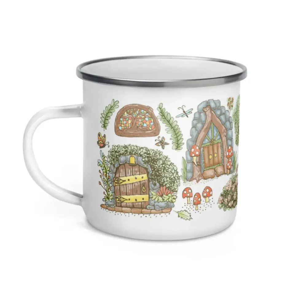 Thumbnail: Fairy Portal Enamel Camping Mug 12oz.