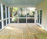 inside view of screened in porch