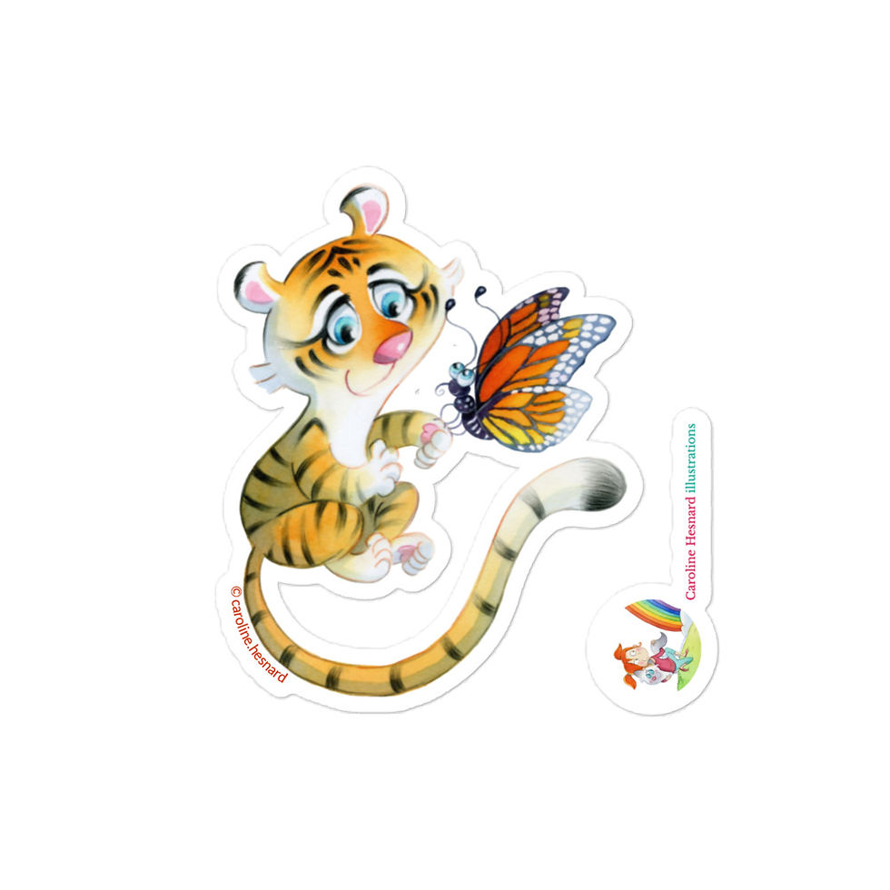 Miniature : Autocollant -Mon tigre au grand monarque