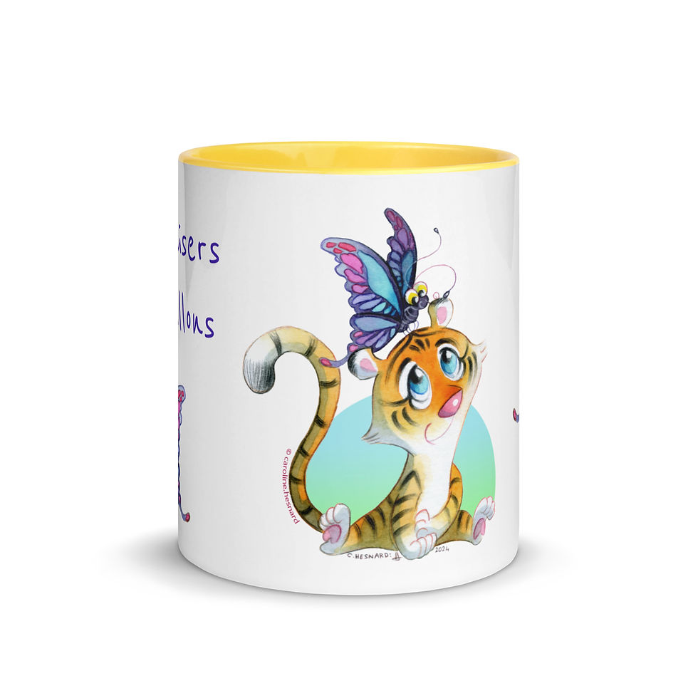 Miniature : Mug couleur-Doux baisers de papillons