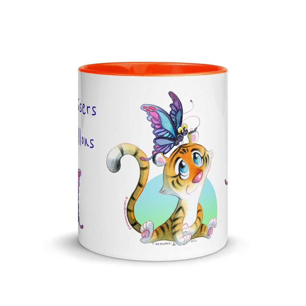 Miniature : Mug couleur-Doux baisers de papillons