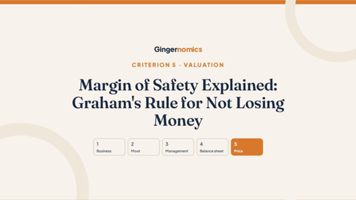 Margin of Safety Explained: Graham's Rule for Not Losing Money