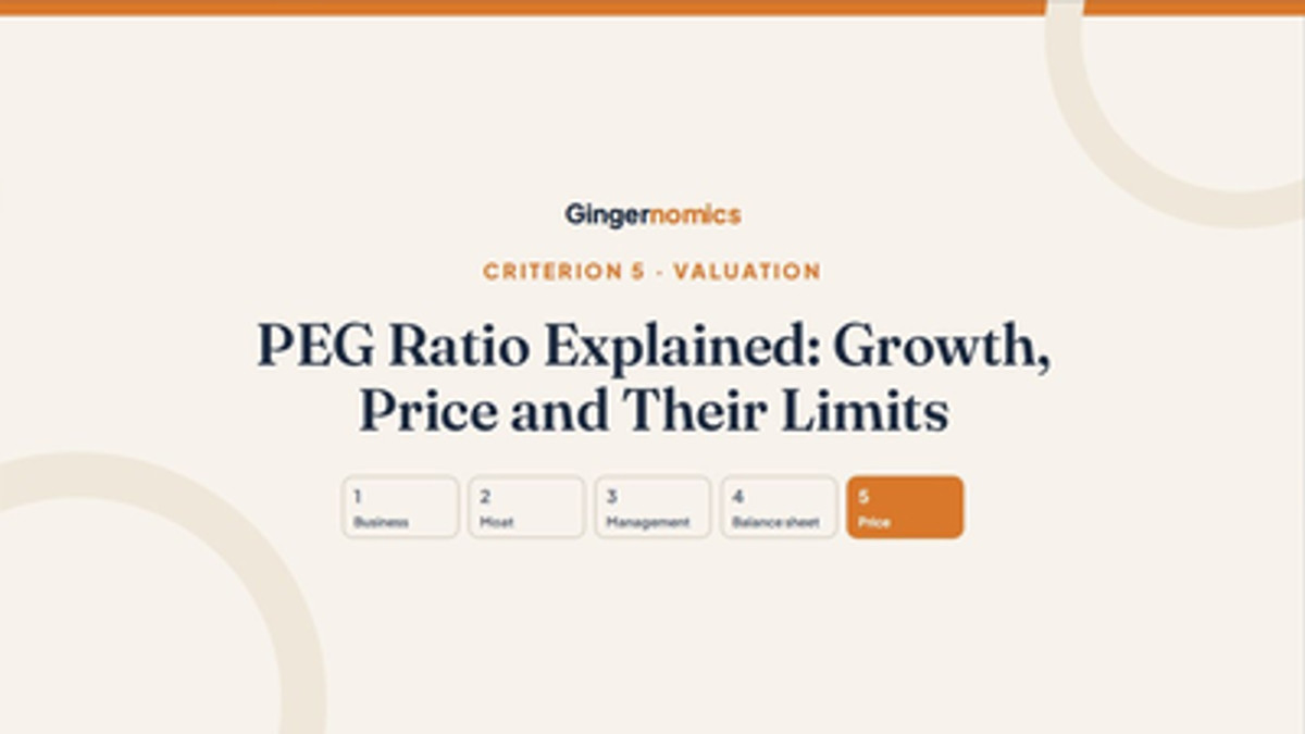 PEG Ratio Explained: Growth, Price and Their Limits