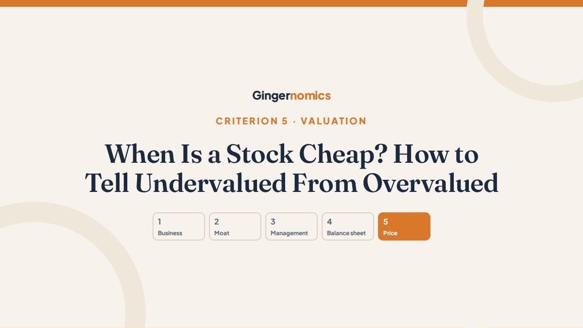 When Is a Stock Cheap? How to Tell Undervalued From Overvalued