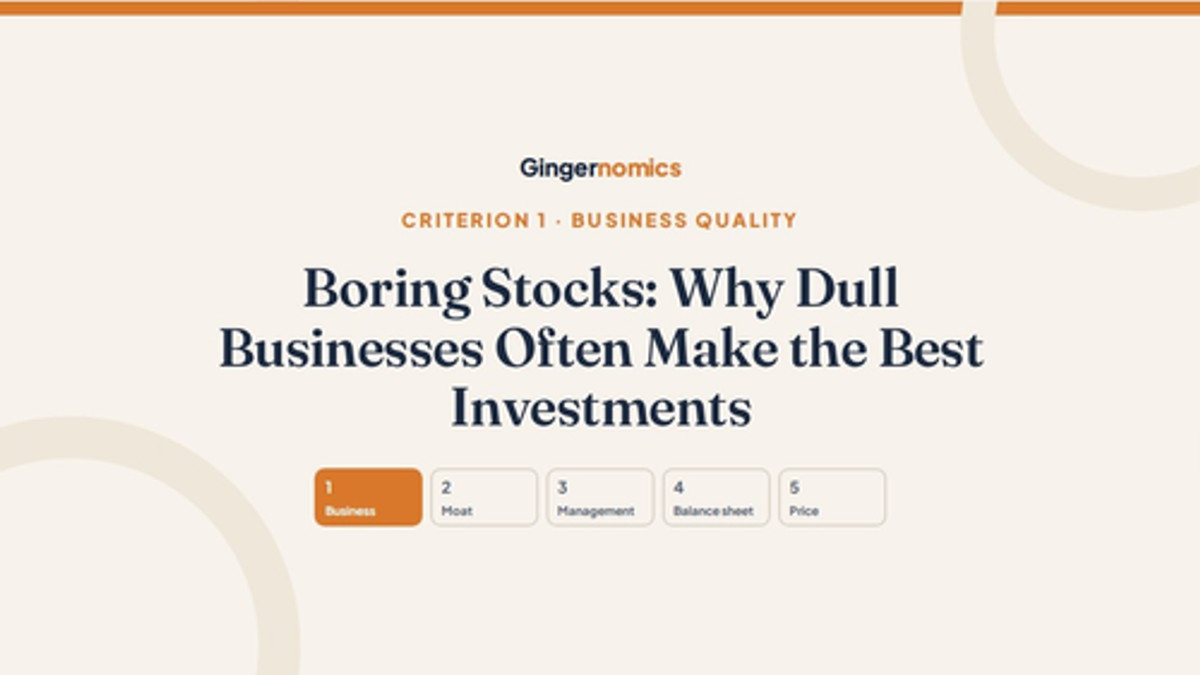 Boring Stocks: Why Dull Businesses Often Make the Best Investments