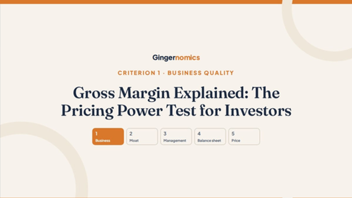 Gross Margin Explained: The Pricing Power Test for Investors