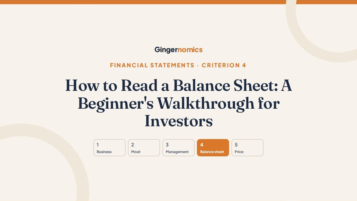 How to Read a Balance Sheet: A Beginner's Walkthrough for Investors