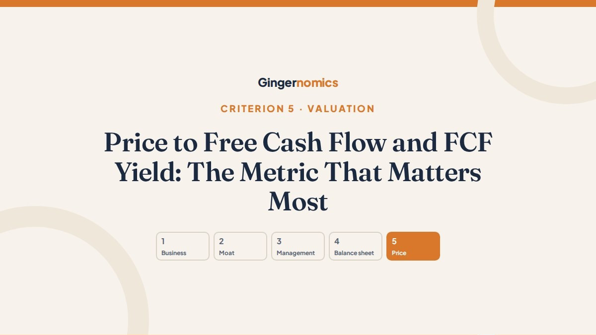 Price to Free Cash Flow and FCF Yield: The Metric That Matters Most