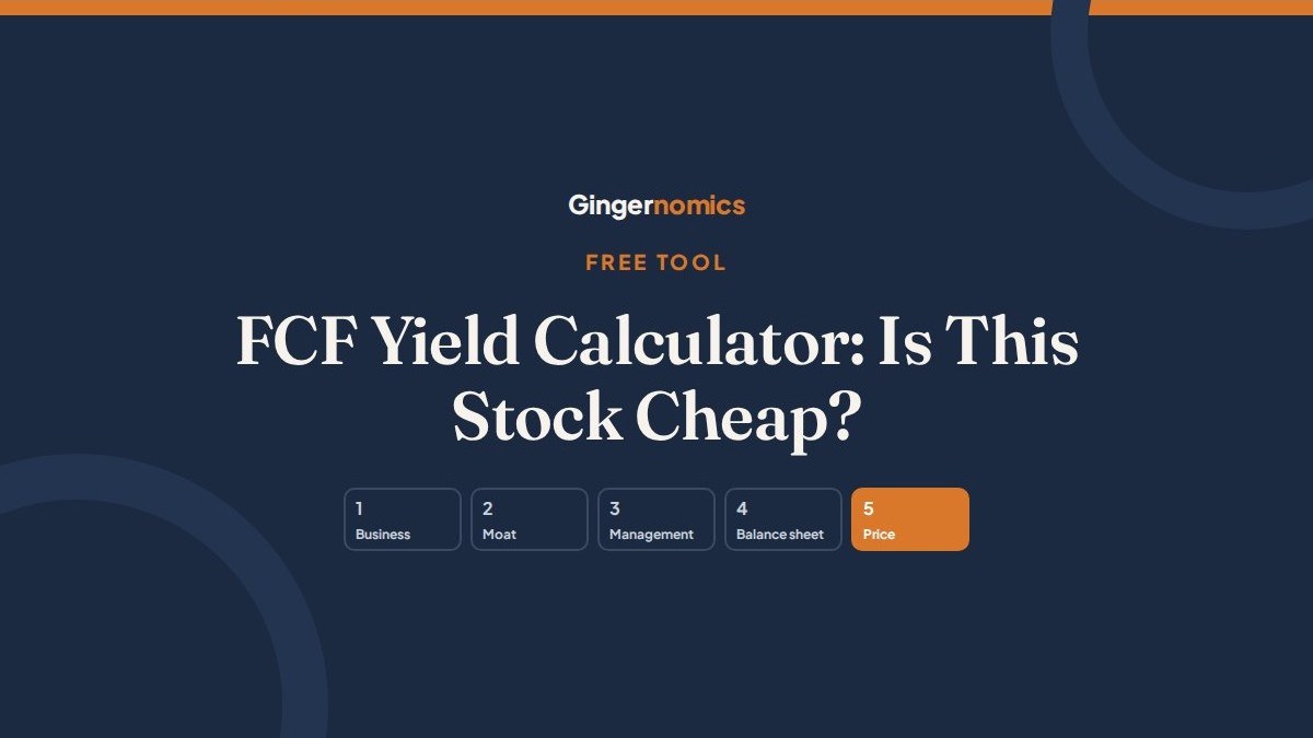 FCF Yield Calculator: Is This Stock Cheap?