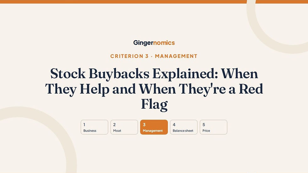 Stock Buybacks Explained: When They Help and When They're a Red Flag