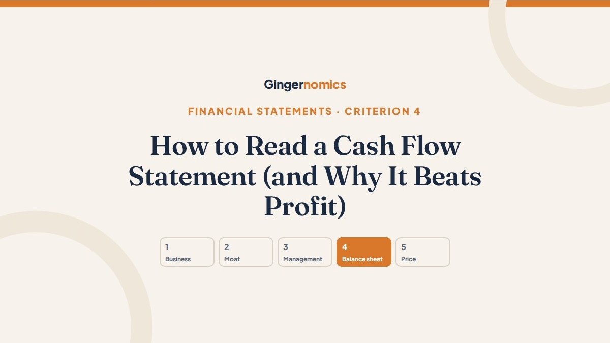 How to Read a Cash Flow Statement (and Why It Beats Profit)