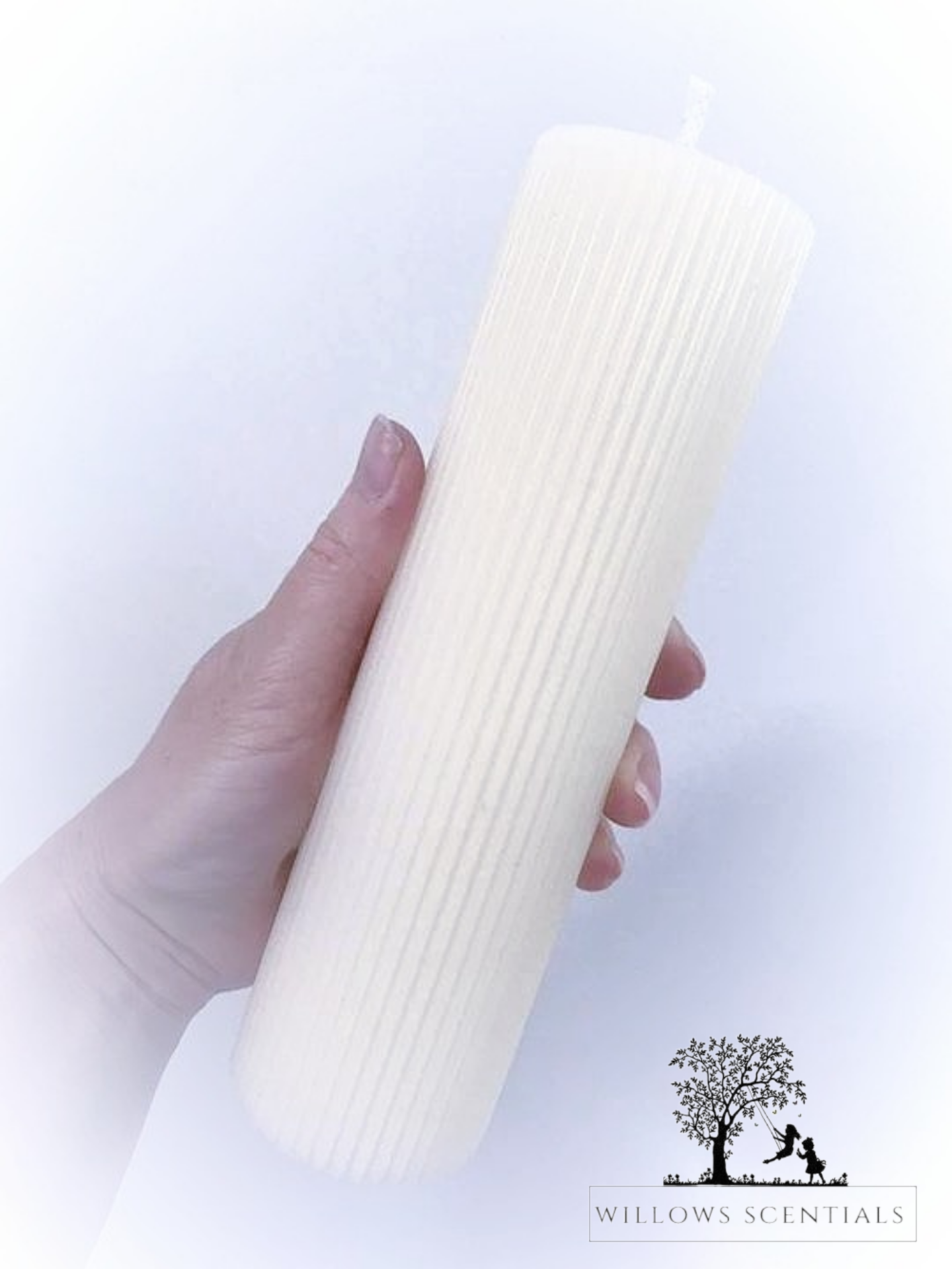 Ribbed Beeswax Candle