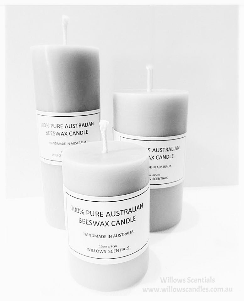 BEESWAX CANDLES Pure Australian Beeswax Candles Willows Scentials