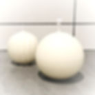 White beeswax ball candle
