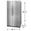 Thumbnail: Frigidaire® GRSN2620AF Gallery 26 cu ft 36" Standard-Depth SxS Refrigerator