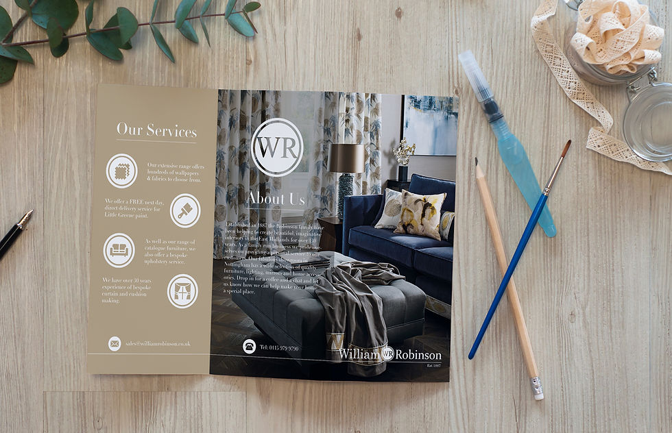 Trifold brochure mockup