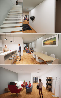 (2) 3 Bedroom Loft Interior Renders