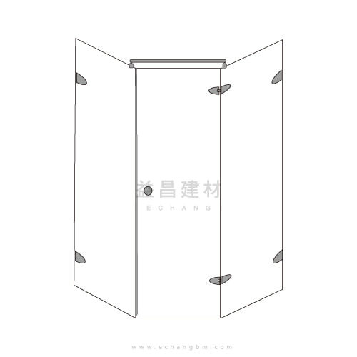 縮圖：DUSCHOLUX 內外開無框淋浴門