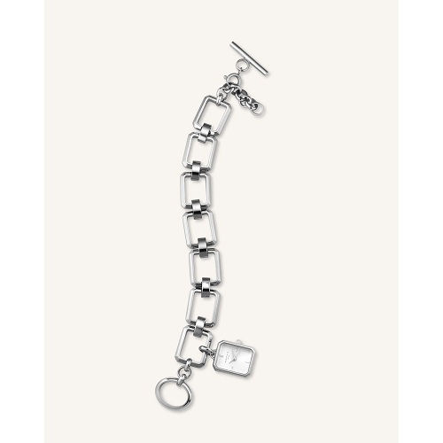Miniature : Octagon Charm Chain Blanc Argent