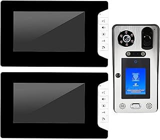 7in Wired Video Intercom System 100ZHANGZONG 240V,2 Monitors Face Fing...