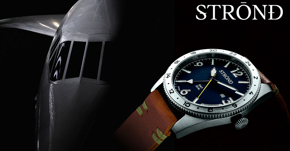 Thumbnail: The all 316 grade stainless with blue dial 24h GMT Herrenuhr