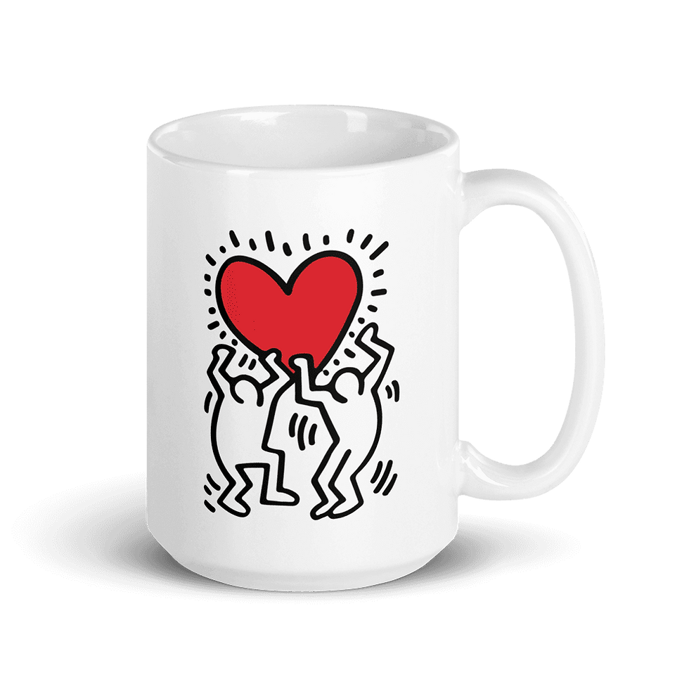 Miniaturebillede: Men Holding Heart Icon, Street Art Mug