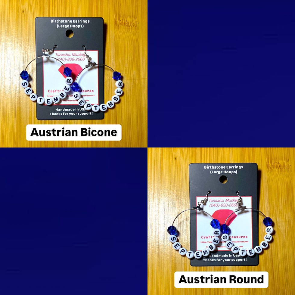 Thumbnail: Birthstone Beaded Earrings (Austrian Round & Bicone)