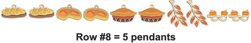 Miniatura: Thanksgiving Gold Enamel Charm Pendants