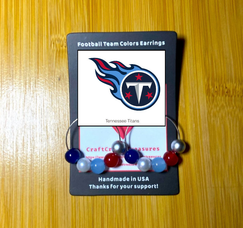 Miniatura: Pendientes hechos a mano inspirados en el equipo: ideales para los fanáticos de la NFL (Parte 4 = Final)