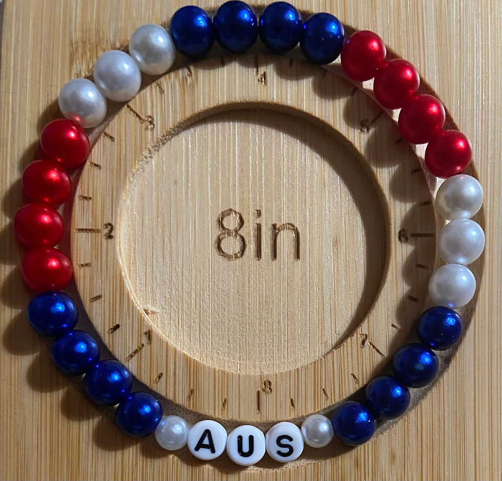 Miniatura: International Tournament Flag Colors Bead Bracelets (7.5 in. - 8 in.)