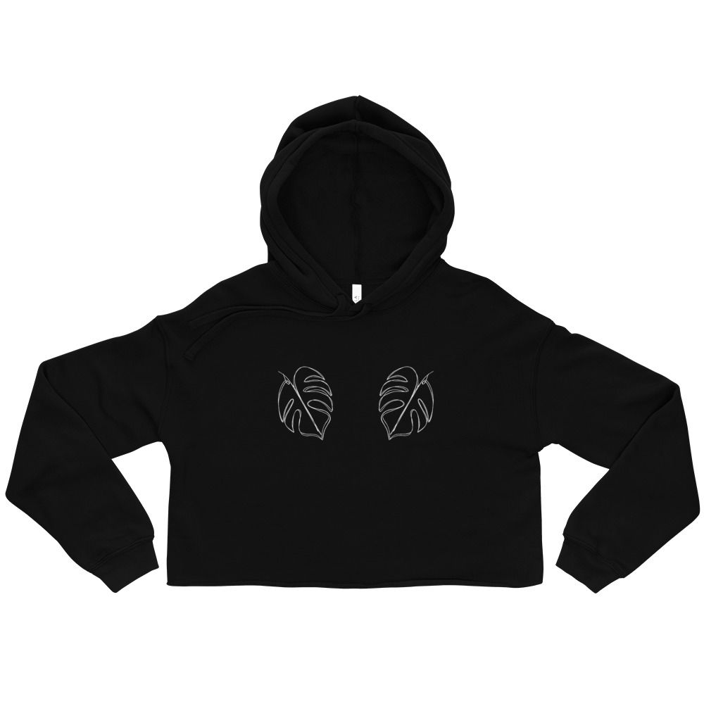 MONSTERA BOOB CROP HOODIE