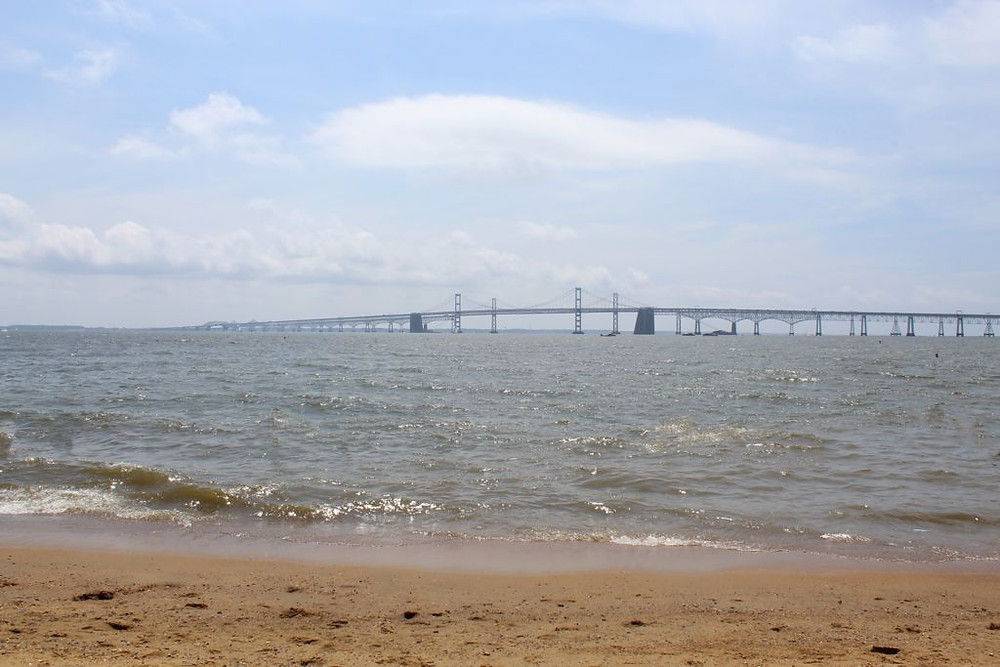 Vista a la Bahía de Chesapeake desde Maryland.
