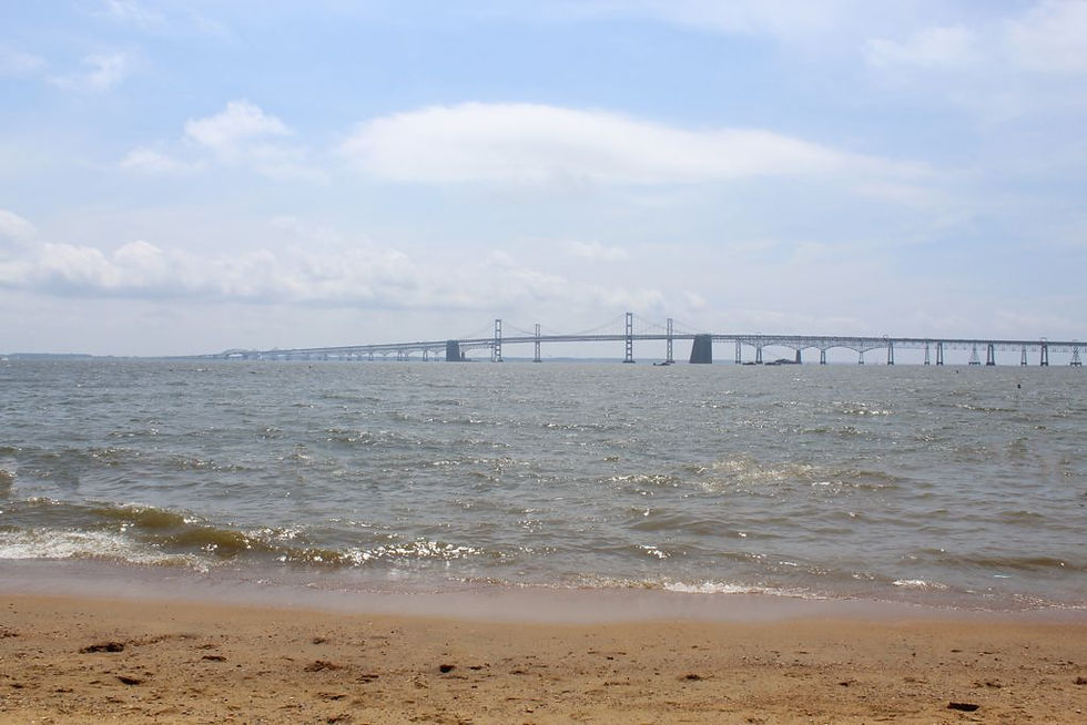 Vista a la Bahía de Chesapeake desde Maryland.