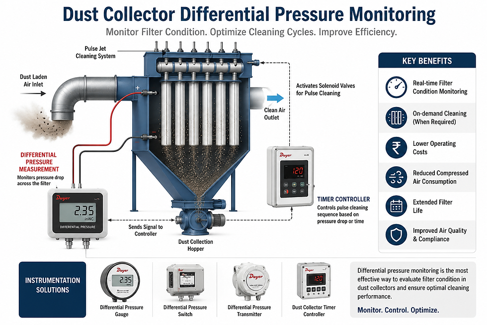 How Differential Pressure Monitoring Improves Dust Collector Performance